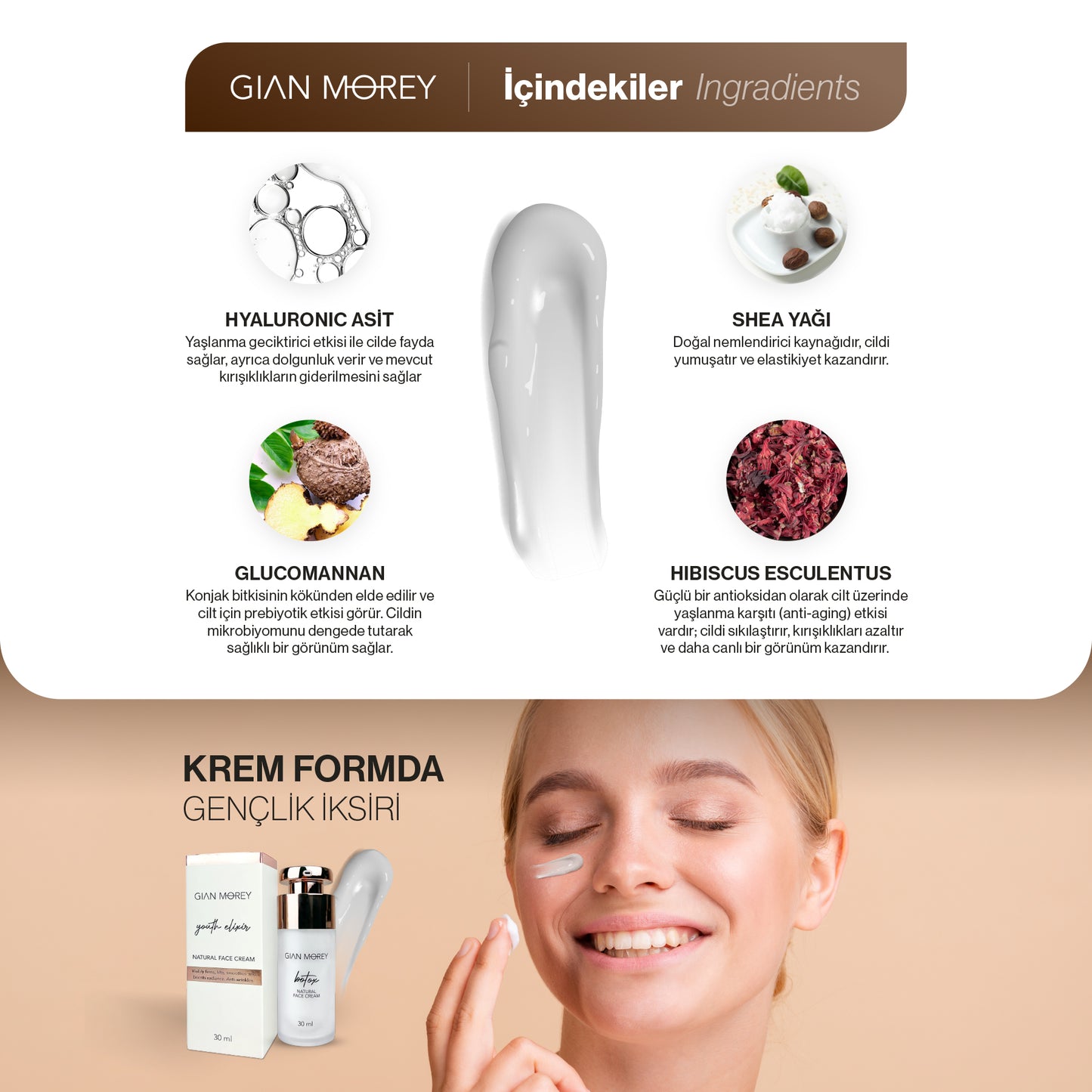 Botoks Etkili Kırışıklık Karşıtı Natural Yüz Kremi