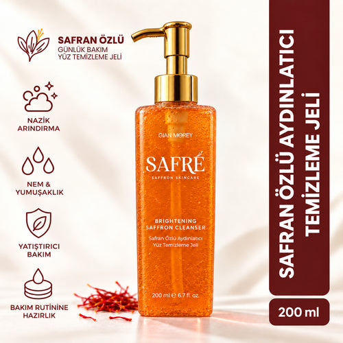 SAFRÉ Safran Özlü Aydınlatıcı Yüz Temizleme Jeli