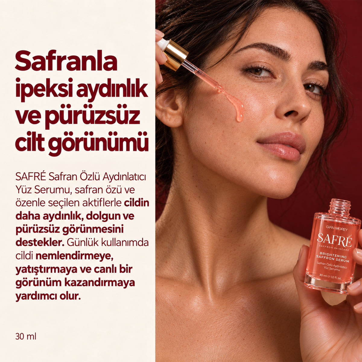 SAFRÉ Safran Özlü Aydınlatıcı Yüz Serumu