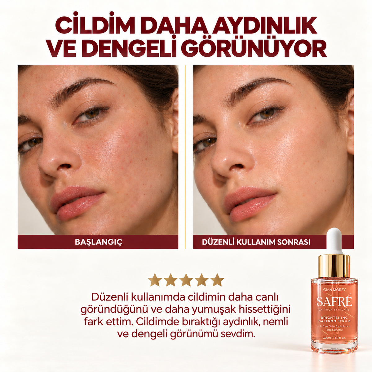 SAFRÉ Safran Özlü Aydınlatıcı Yüz Serumu