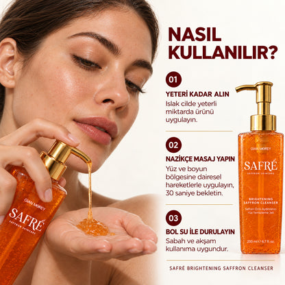 SAFRÉ Safran Özlü Aydınlatıcı Yüz Temizleme Jeli
