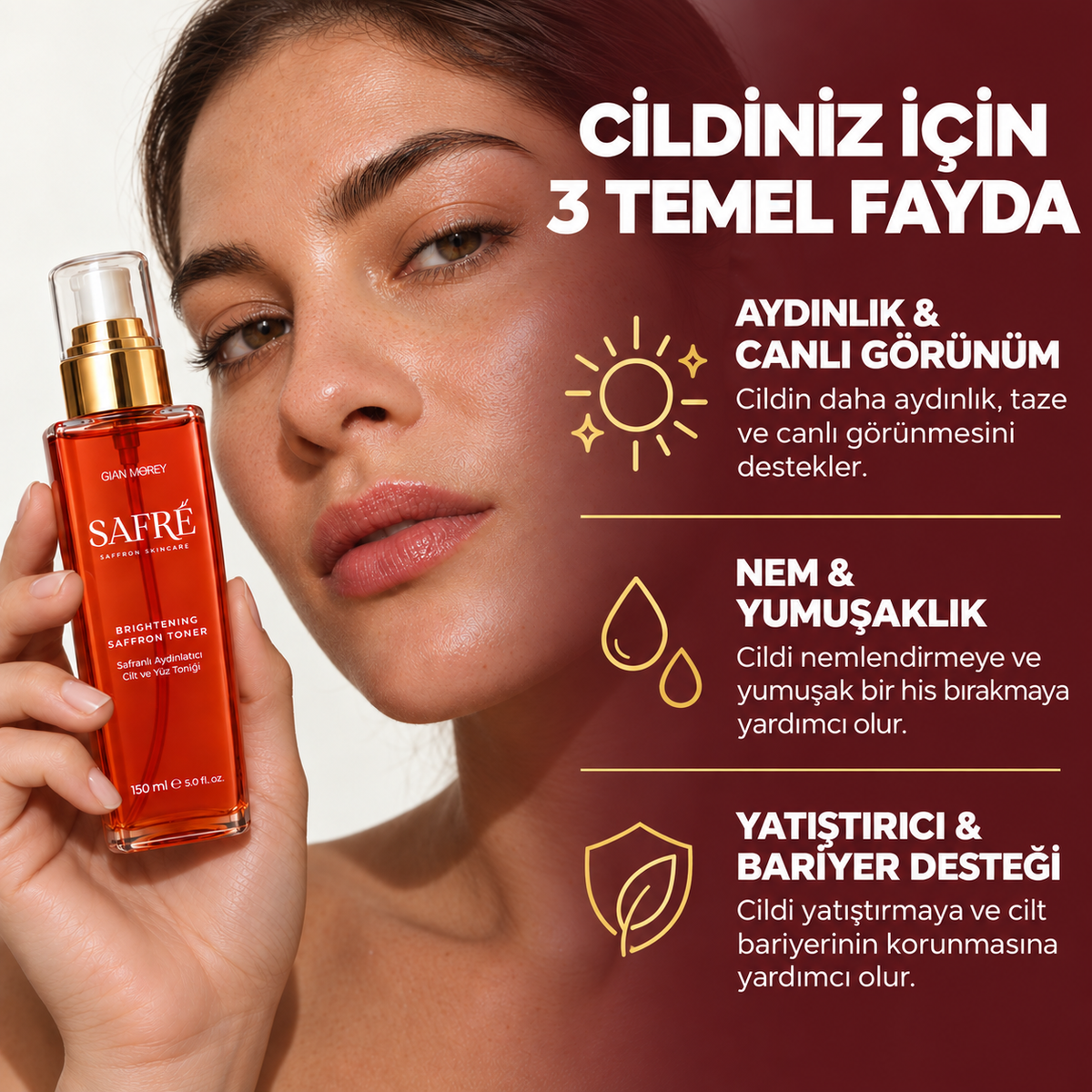 Safranlı Aydınlatıcı Cilt ve Yüz Toniği
